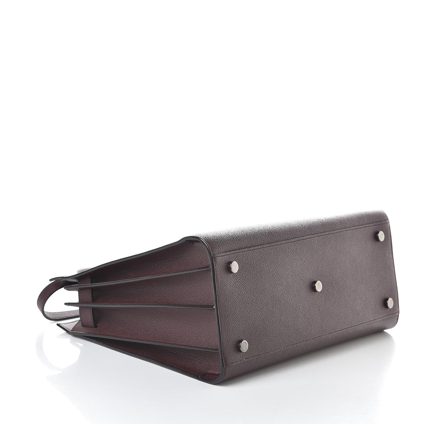 Grained Calfskin Small Classic Sac De Jour Amaranto