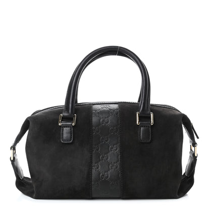 Gucci Suede Guccissima Small Boston Black 1 of 4