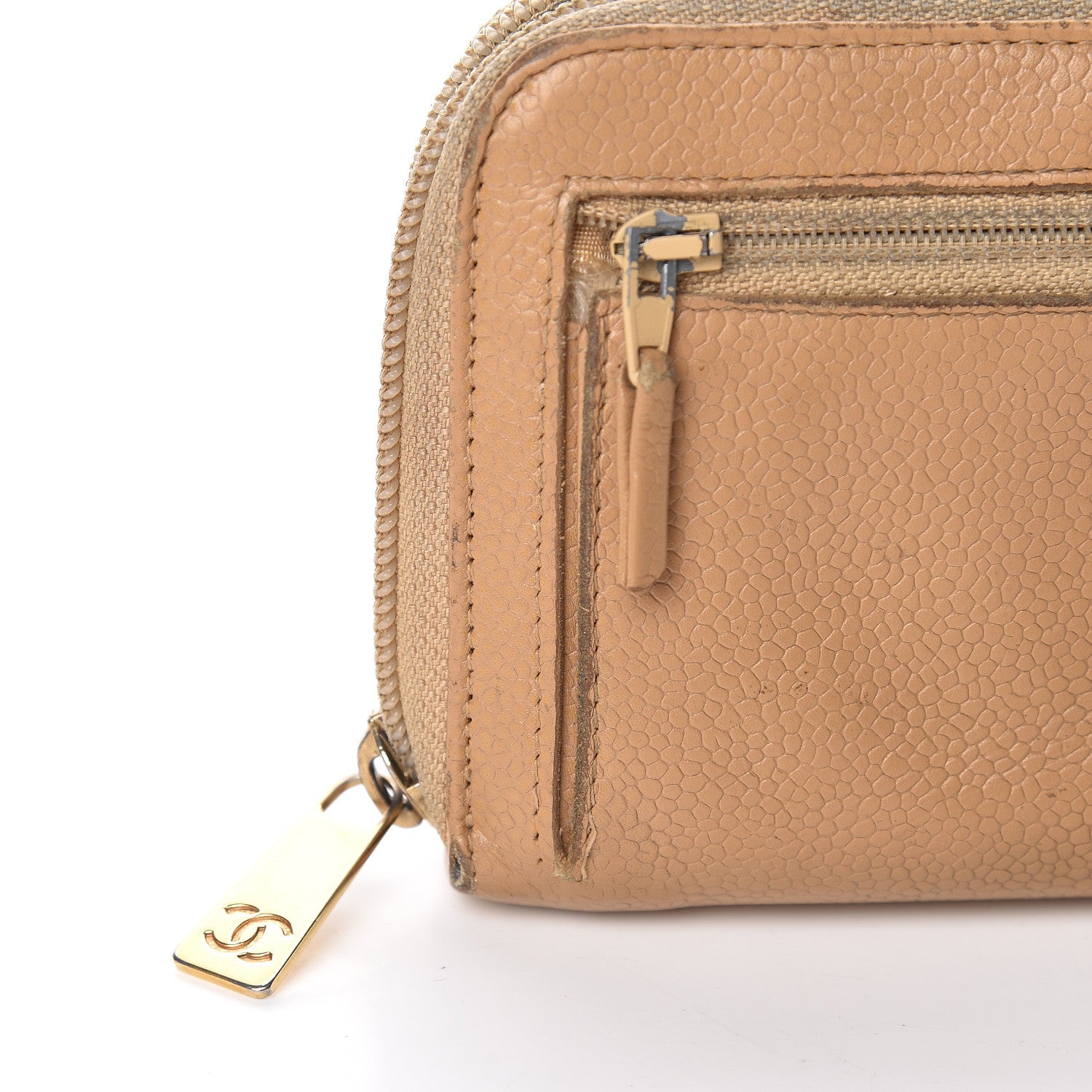 Chanel Caviar Large Timeless CC Zip Around Wallet Beige 19 of 28