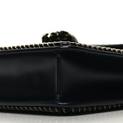 Bulgari Calfskin Woven Chain Serpenti Forever Crossbody Bag Black 10 of 10