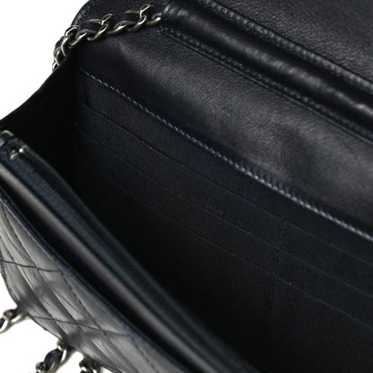 Chanel Aged Calfskin Quilted Reissue Wallet On Chain WOC Navy 13 of 15