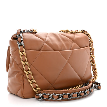 Chanel Lambskin Quilted Medium Chanel 19 Flap Brown 3 of 11