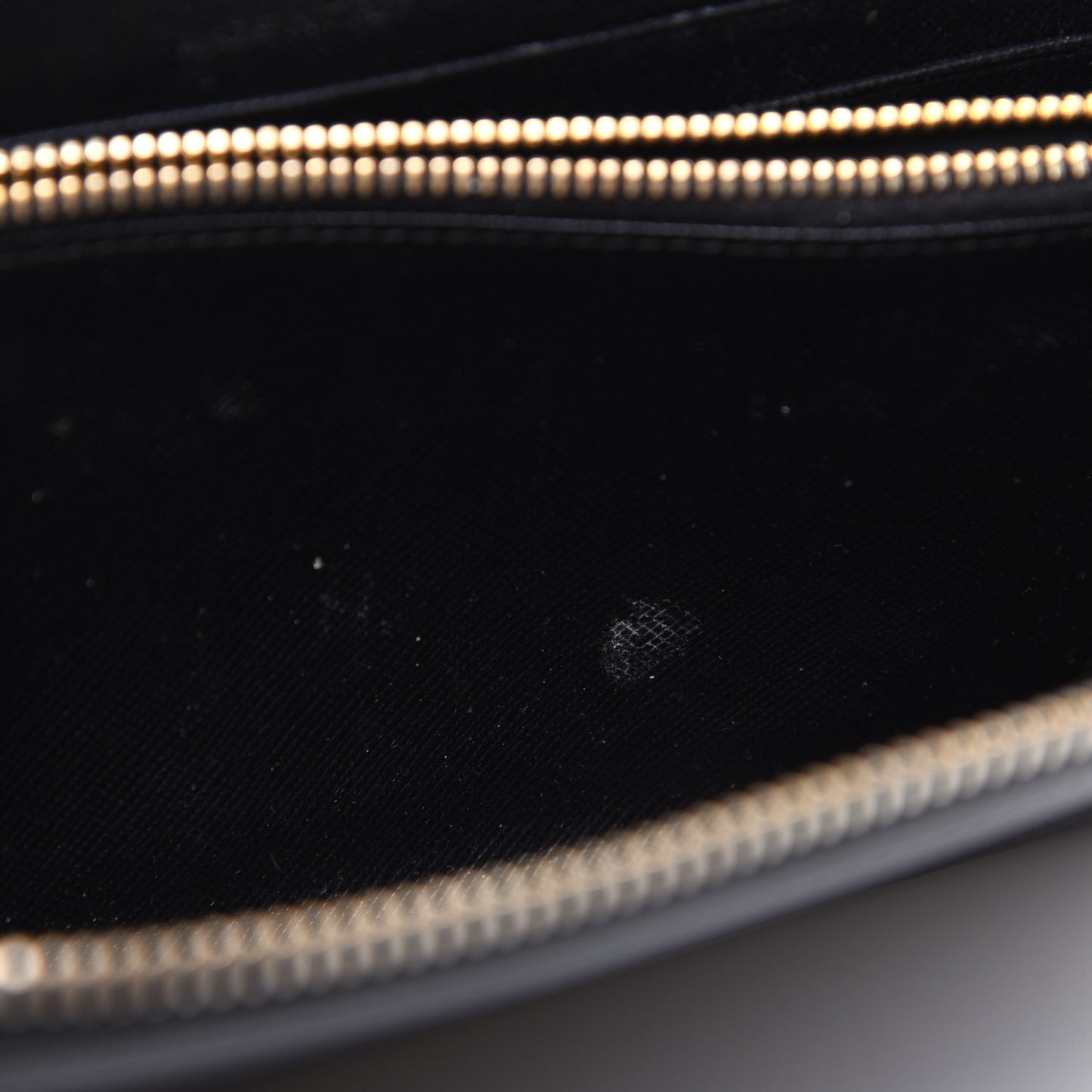 Saffiano Metal Zip Around Wallet Black