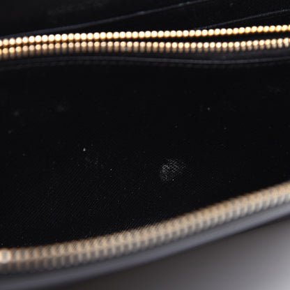 Prada Saffiano Metal Zip Around Wallet Black 10 of 14
