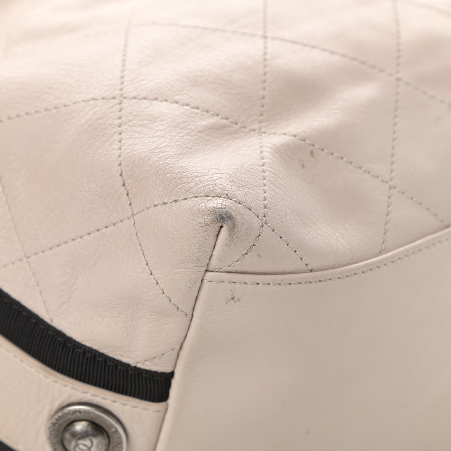 Chanel Calfskin Stitched Large Button Up Hobo Beige 12 of 16