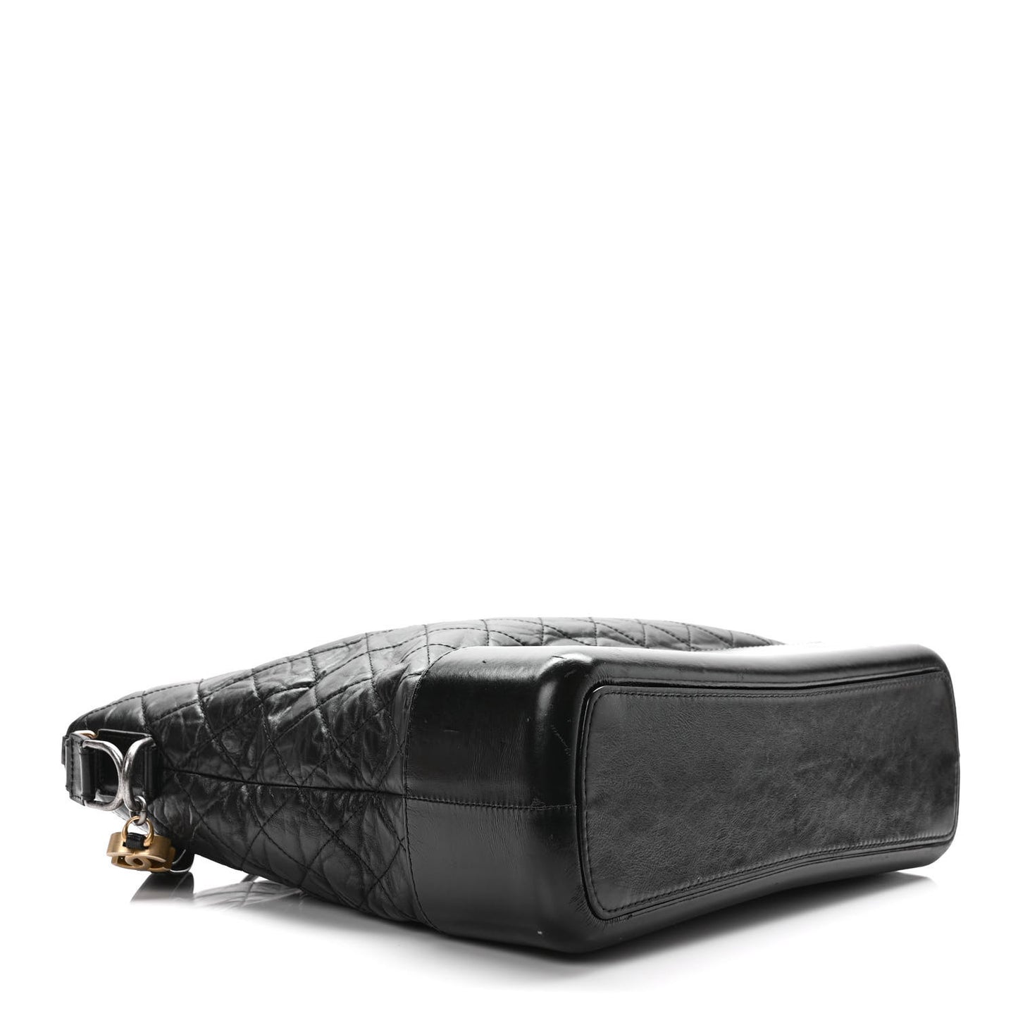 Calfskin Quilted Large Gabrielle Shopping Tote Black