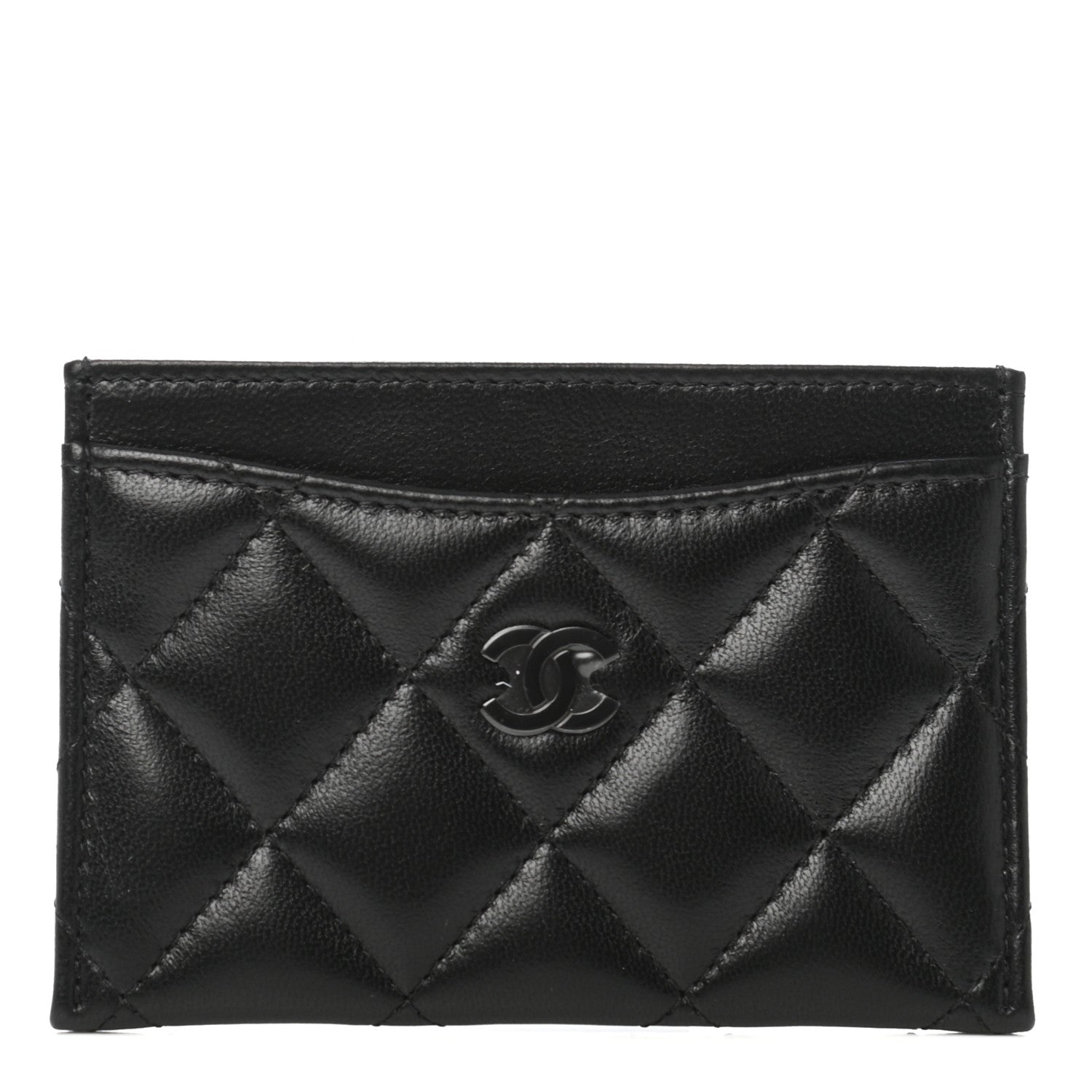 Chanel Lambskin Quilted Card Holder So Black 1 of 9