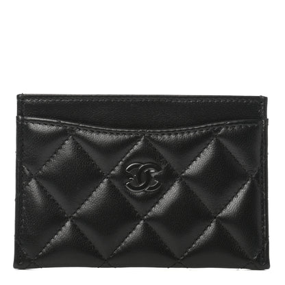 Chanel Lambskin Quilted Card Holder So Black 1 of 9