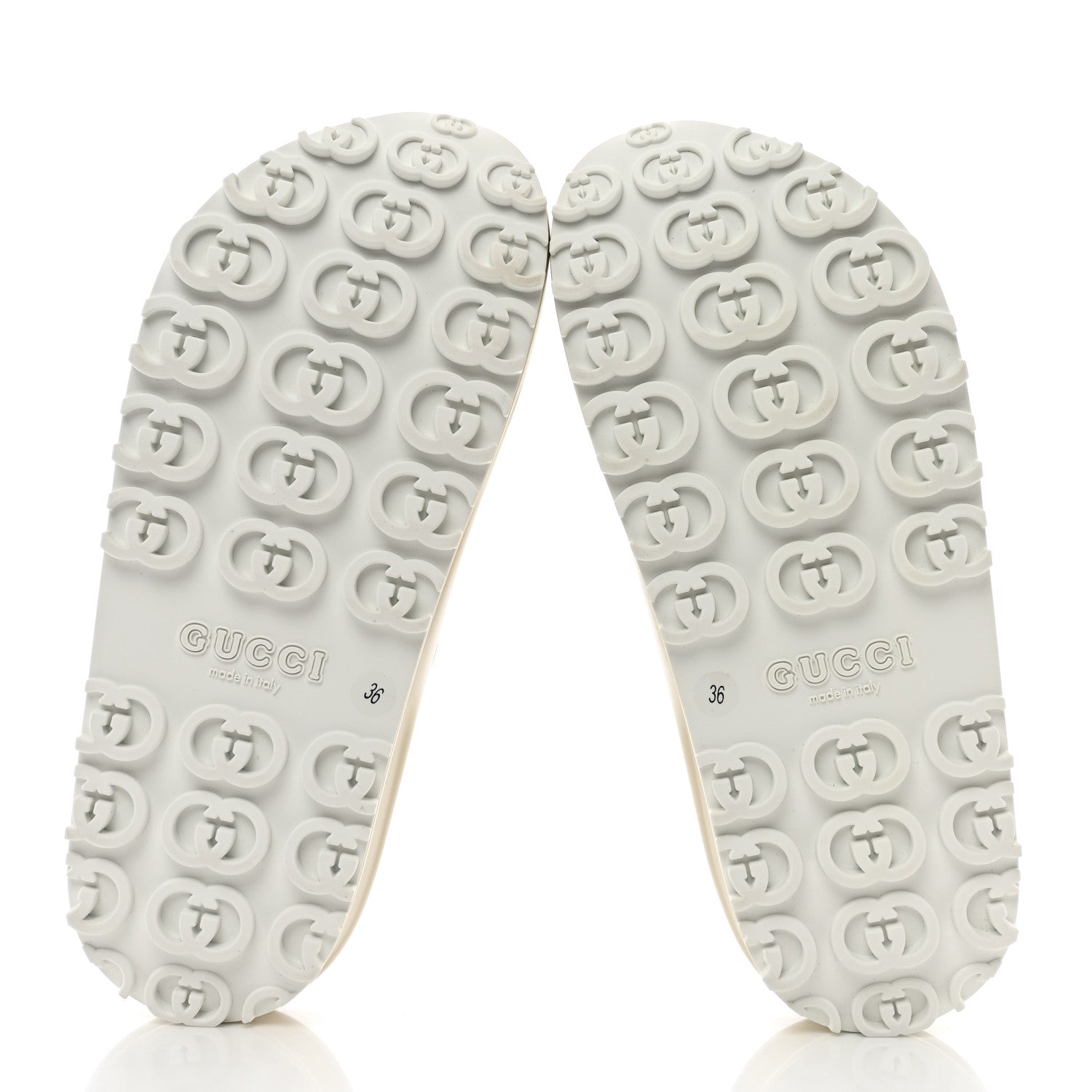 Gucci Soft Rubber Womens Interlocking G Platform 42mm Slide Sandals 36 Off White 5 of 8