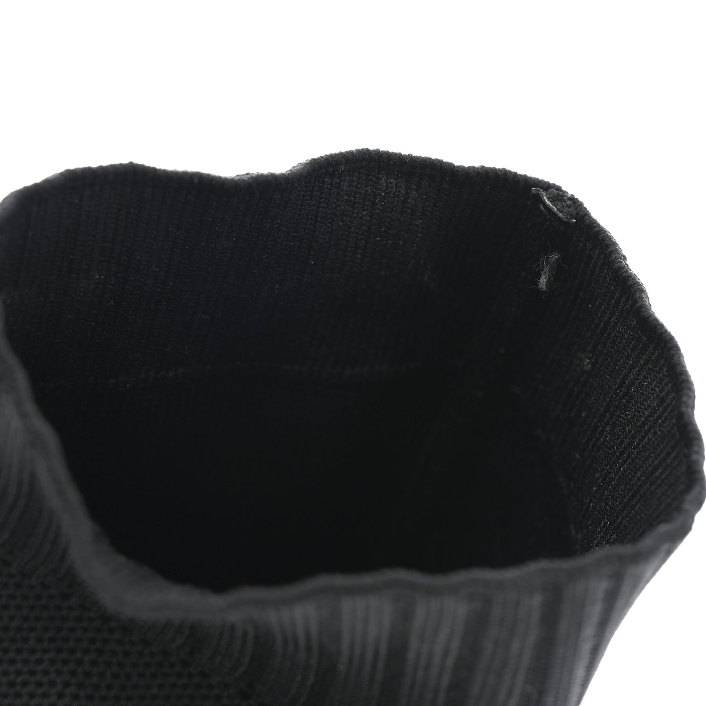 Stretch Fabric Silhouette Ankle Boots 40 Black