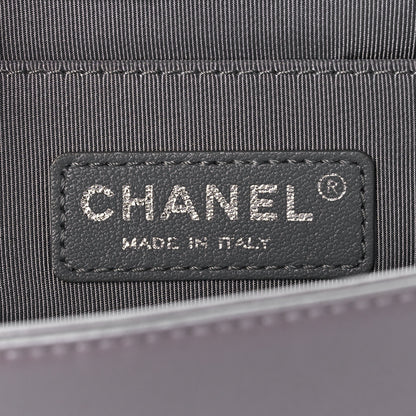 Chanel Metallic Lambskin Quilted Medium Boy Flap Silver 5 of 11