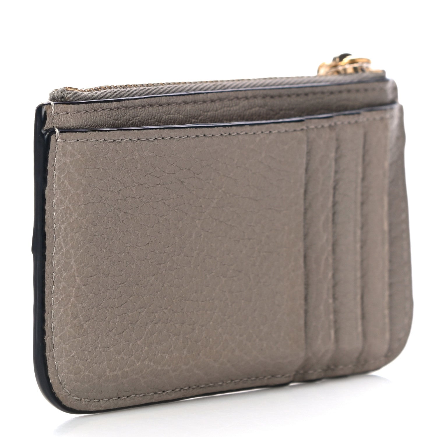 Chloe Grained Calfskin Drew Card Holder Motty Grey 3 of 10