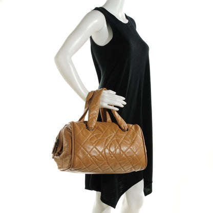 Chanel Caviar Quilted Timeless Bowler Dark Beige 2 of 15