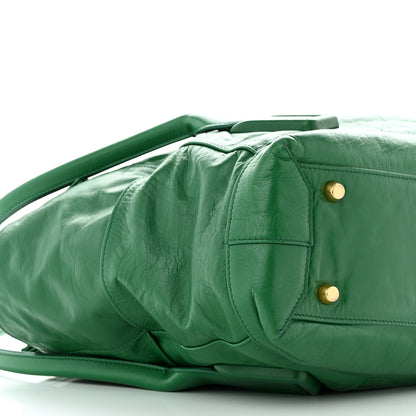 Bottega Veneta Paper Calfskin Maxi Intrecciato Medium Arco Slouch Racing Green 9 of 11