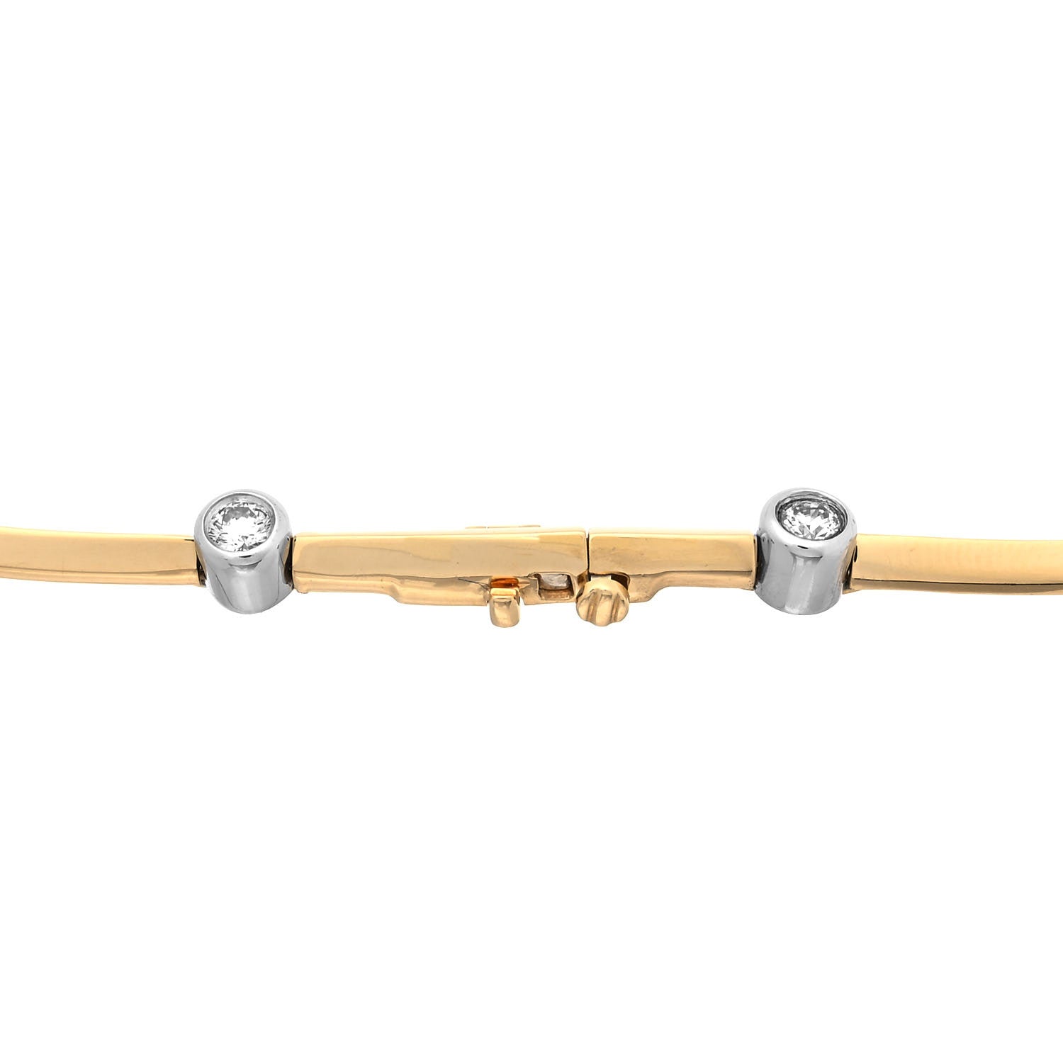 Tiffany 18K Yellow Gold Diamond Station Necklace 4 of 5