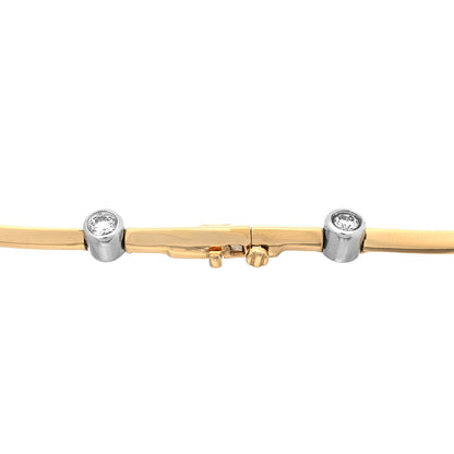 Tiffany 18K Yellow Gold Diamond Station Necklace 4 of 5