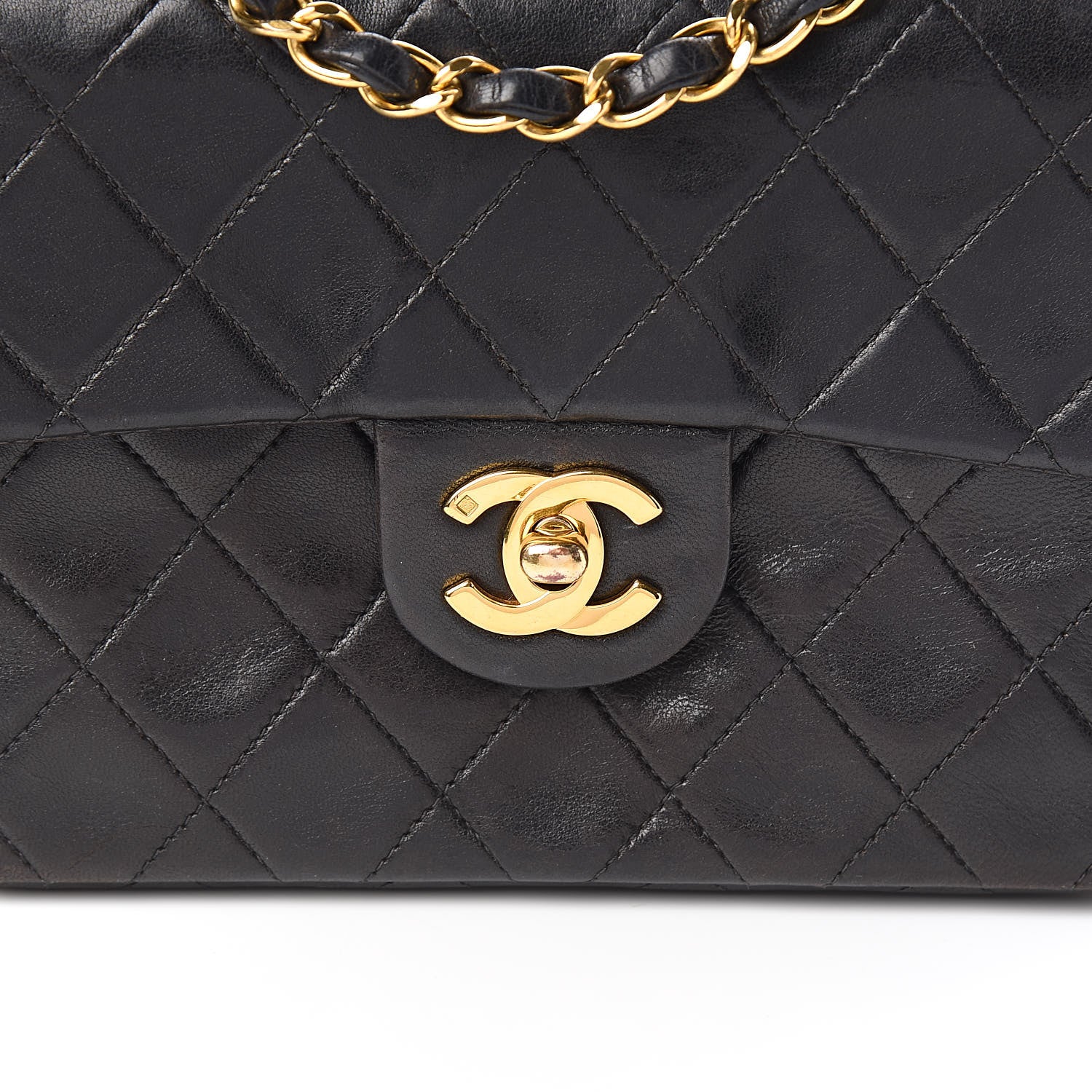 Chanel Lambskin Quilted Mini Square Flap Bag Black 14 of 14