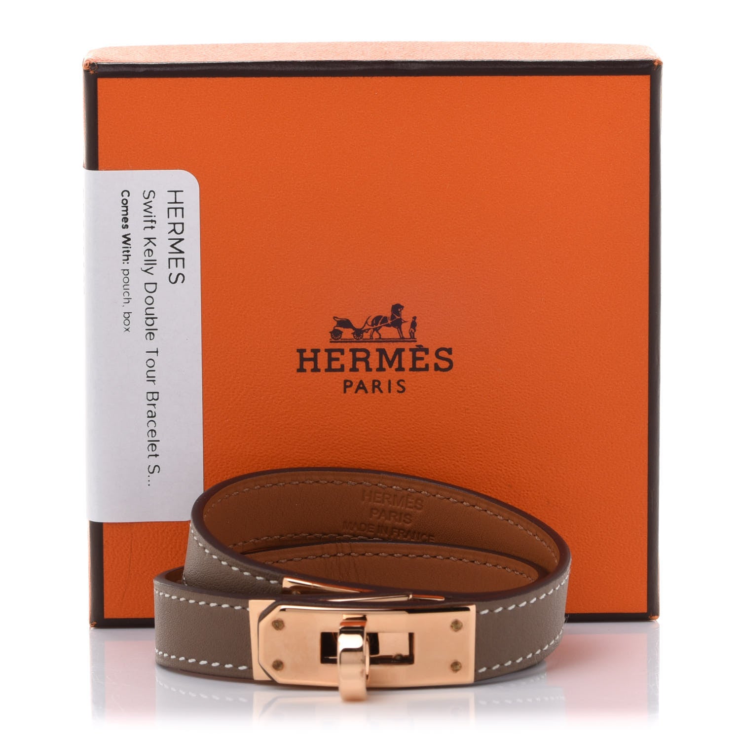 Hermes Swift Kelly Double Tour Bracelet S Etoupe 8 of 8