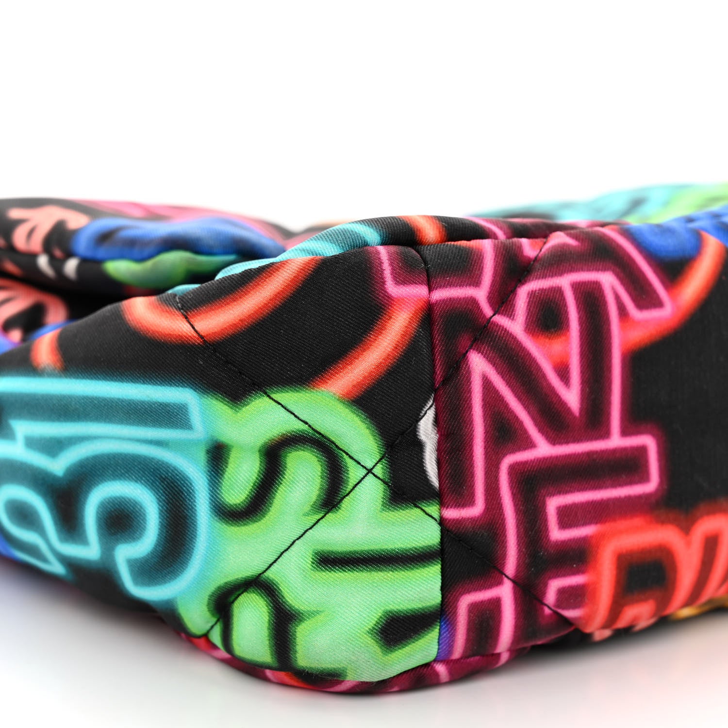 Chanel Fabric Printed Medium 19 Flap Black Multicolor 9 of 10
