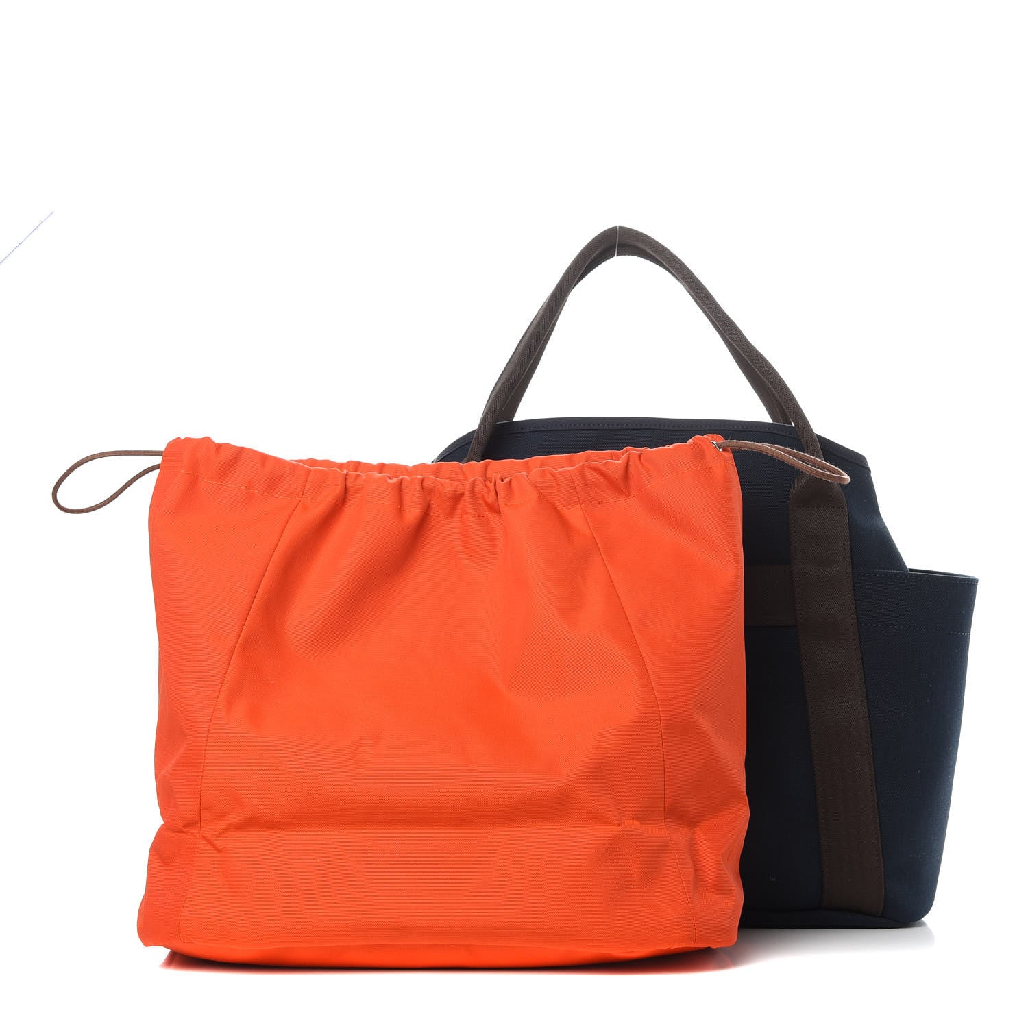Hermes Toile Sac De Pansage Groom Bleu Navy Feu 1 of 13