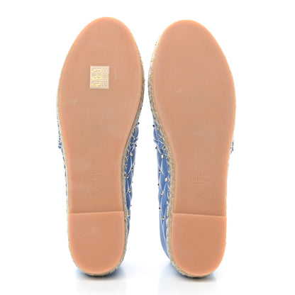 Valentino Garavani Nappa Rockstud Spike Espadrille Flats 40 Angel Natural 5 of 9