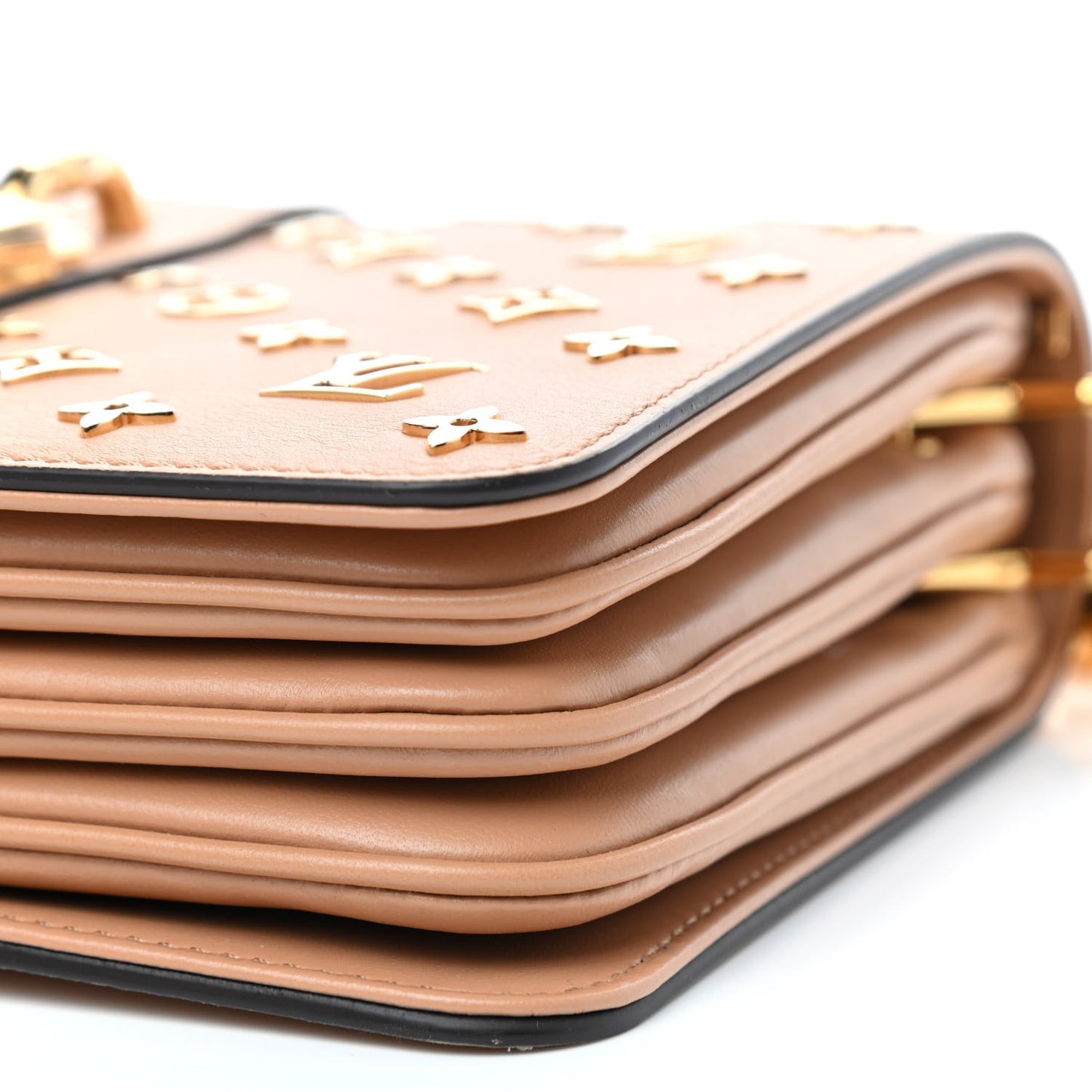 Calfskin Monogram Metal Rendez-Vous Camel