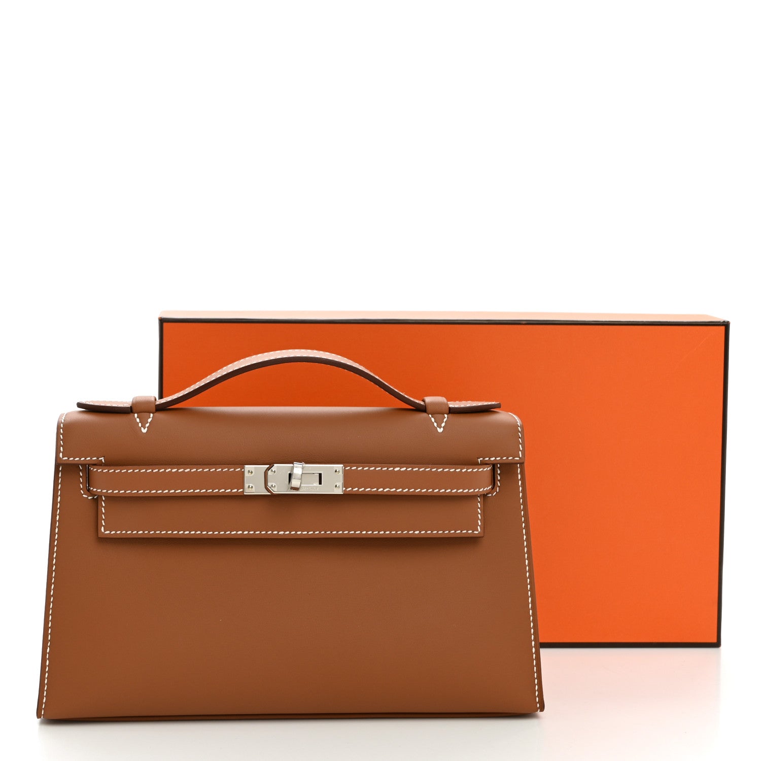 Hermes Swift Kelly Pochette Clutch Gold 11 of 11