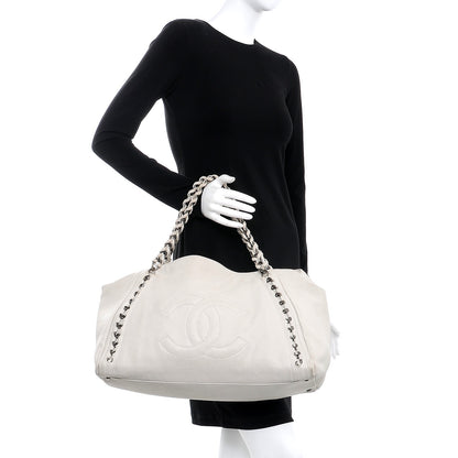 Chanel Calfskin Large East West Modern Chain Tote White 2 of 14
