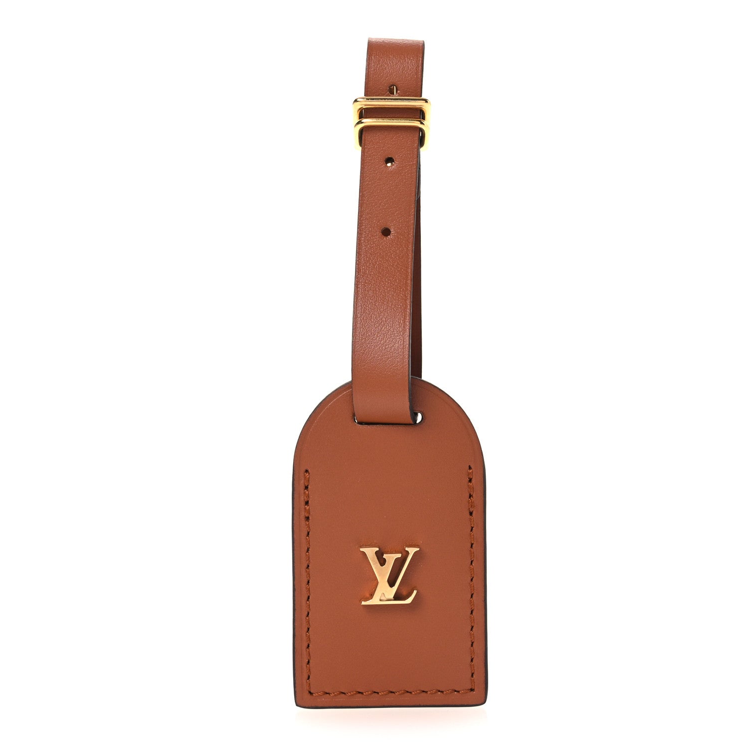 Louis Vuitton Calfskin City Steamer Luggage Tag Cognac 1 of 3