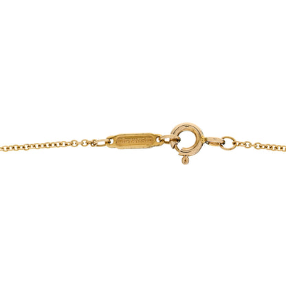 Tiffany 18K Yellow Gold Diamond Crown Key Pendant Necklace 5 of 7