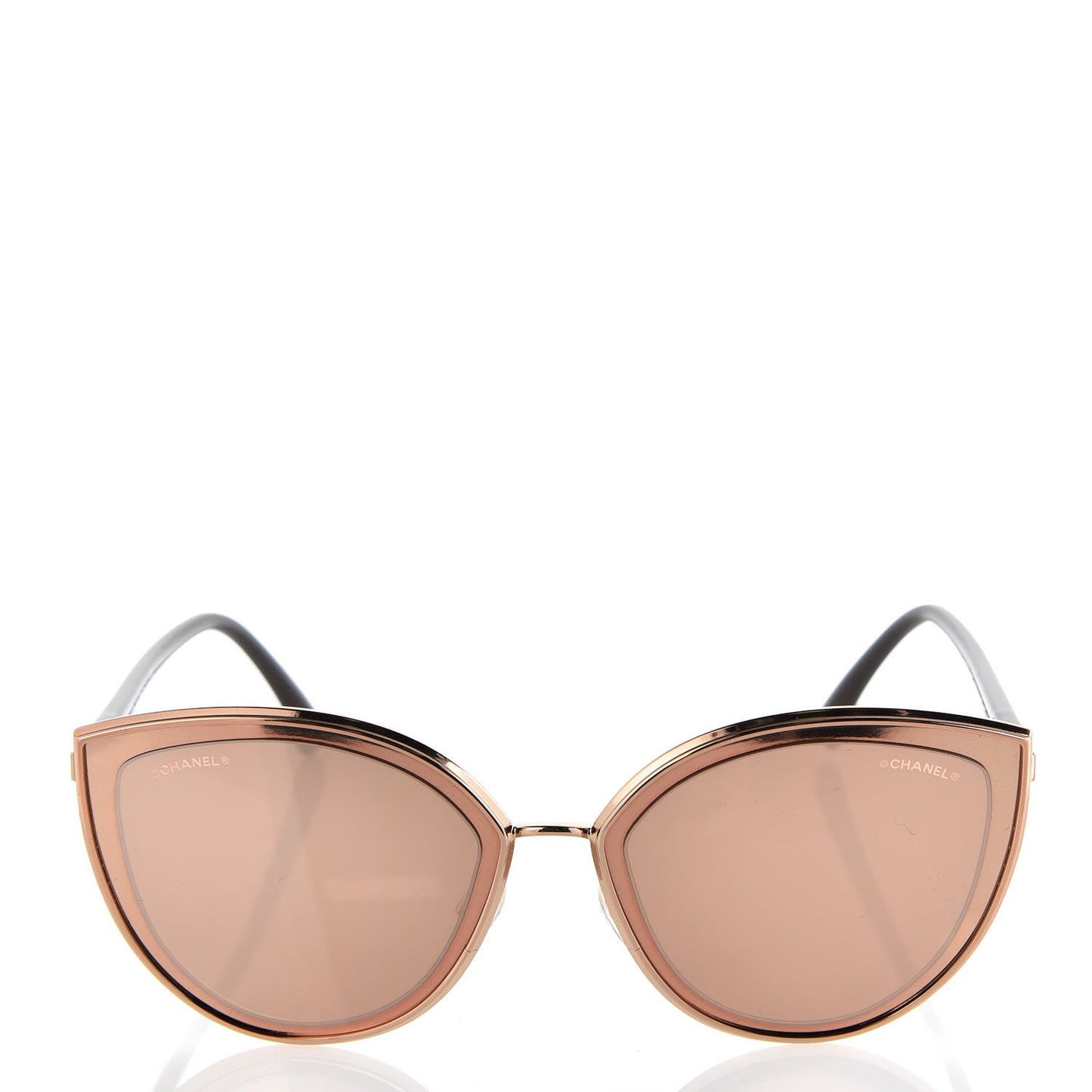 Metal Cat Eye Sunglasses 4222 Pink Gold