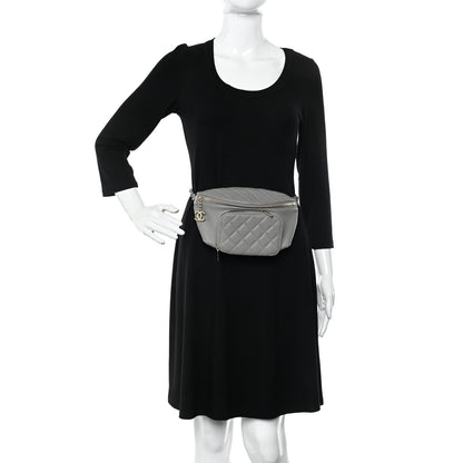 Chanel Caviar Quilted Business Affinity Waist Bag Grey 2 of 10