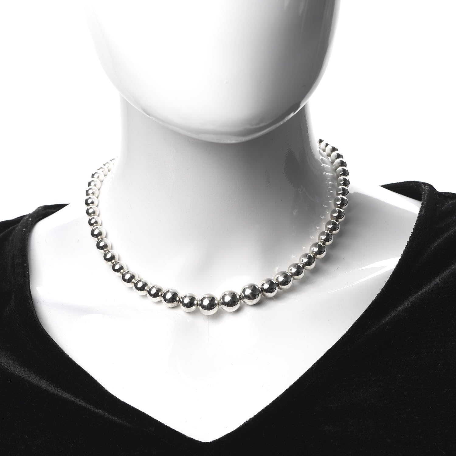 Tiffany Sterling Silver HardWear Graduated Ball Necklace 2 of 5