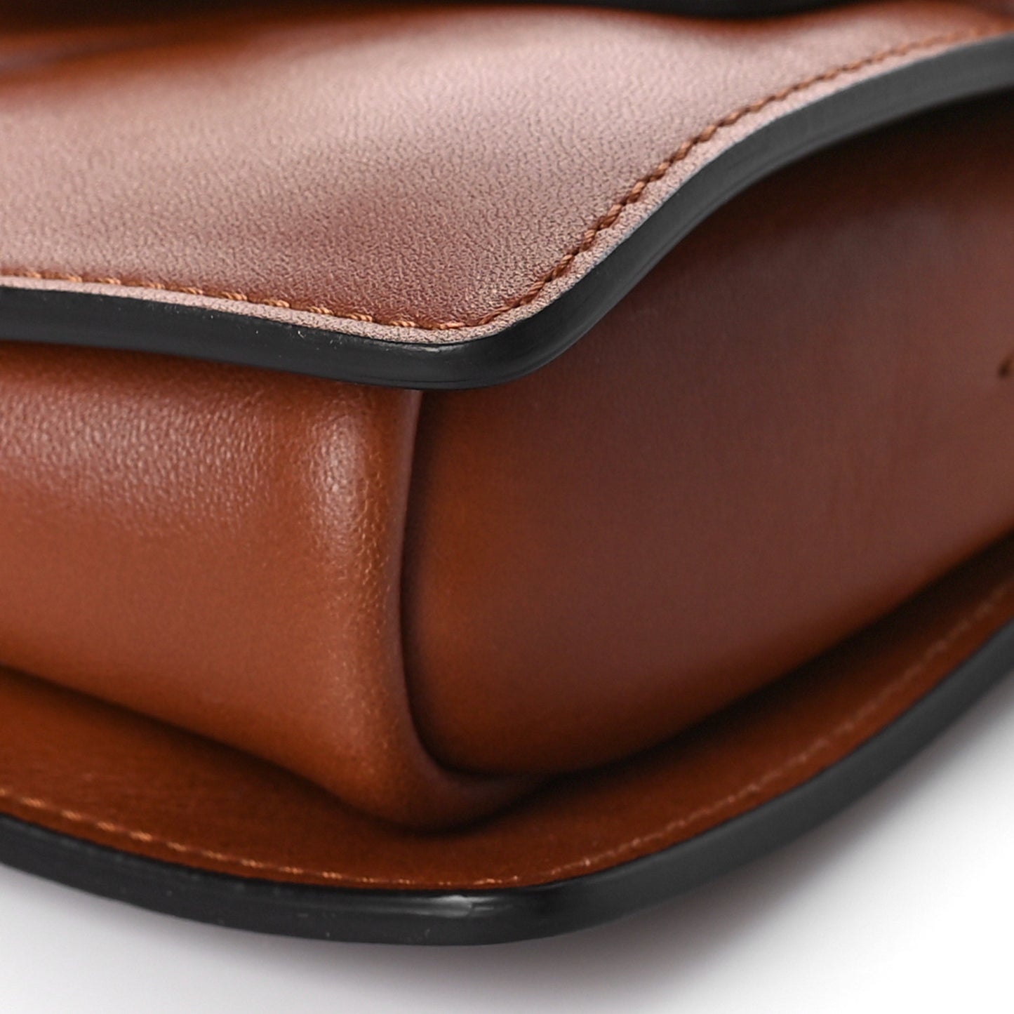 Suede Calfskin Small Faye Shoulder Bag Tobacco