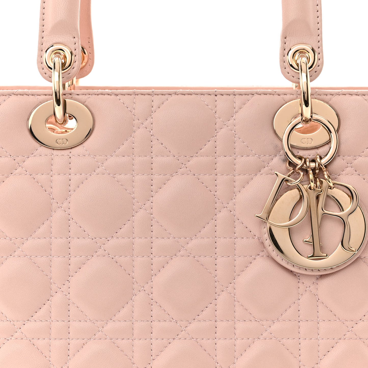 Lambskin Cannage Medium Lady Dior Light Pink