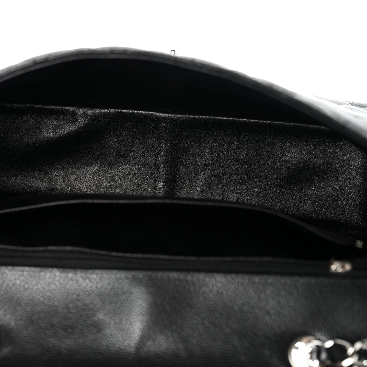 Chanel Caviar Quilted Jumbo Single Flap Black 5 of 12