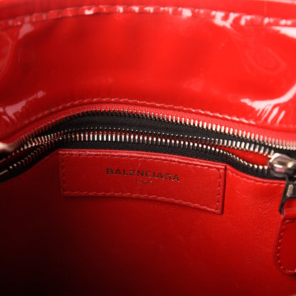 Balenciaga Patent XS Bazar Shopper Tote Rouge Groseille 6 of 9
