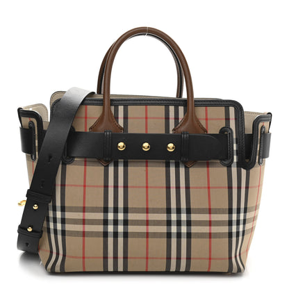 Burberry Calfskin Vintage Check Triple Stud Mini Belt Bag Archive Beige 1 of 15