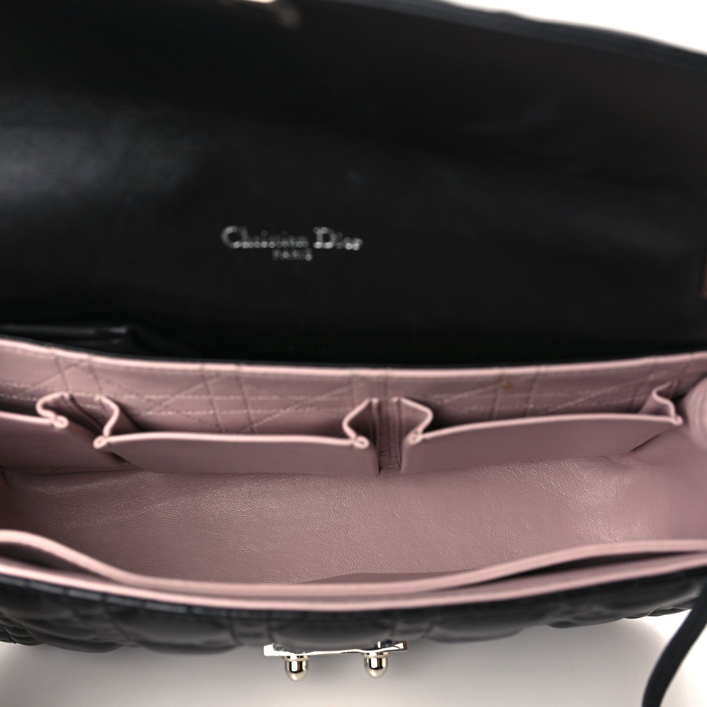Lambskin Cannage Medium Miss Dior Flap Black