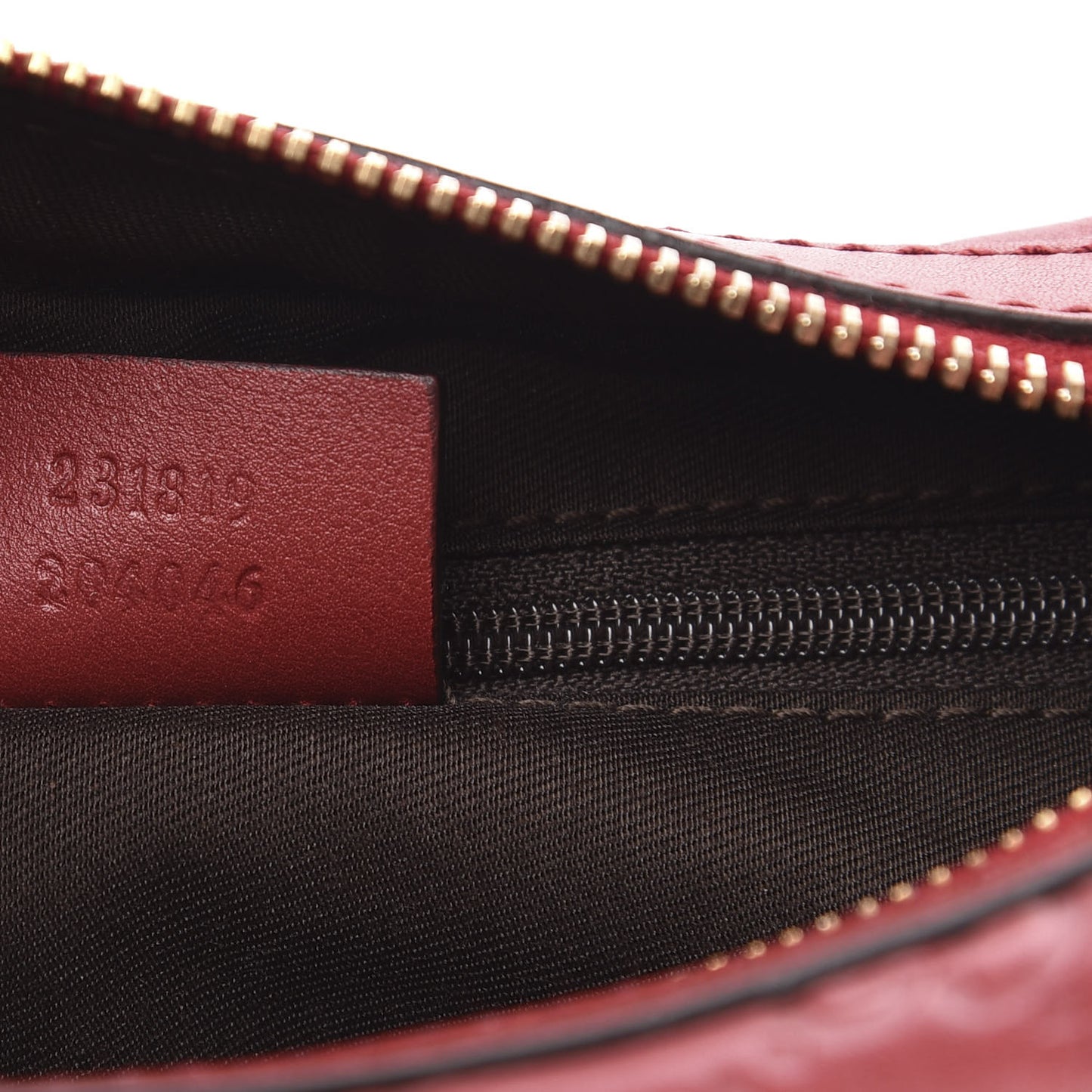 Guccissima Small Charmy Hobo Red