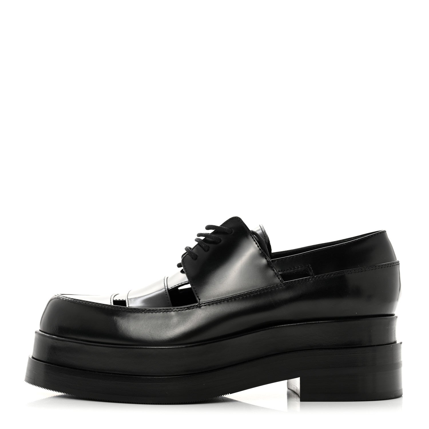 Hermes Glossed Calfskin Galilee Loafers 39 Black 1 of 9