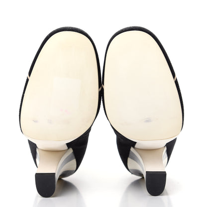 Fendi Stretch Fabric Pearl Embellished Openwork Rockoko 105mm Sock Boots 39.5 Black 6 of 8