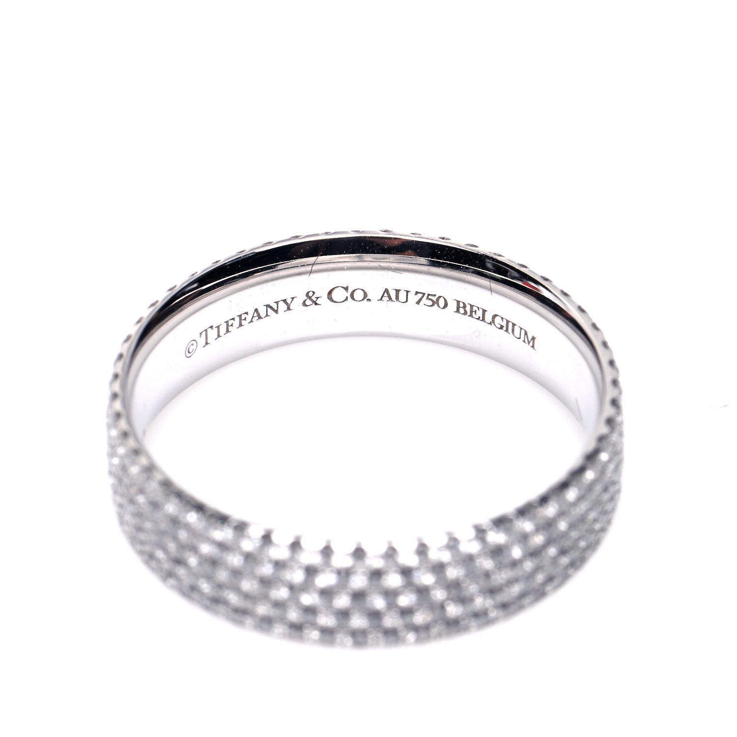 Tiffany 18K White Gold Diamond Metro Five-Row Ring 56 7.5 4 of 6