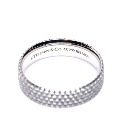 Tiffany 18K White Gold Diamond Metro Five-Row Ring 56 7.5 4 of 6