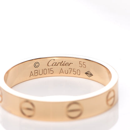Cartier 18K Yellow Gold 3.5mm LOVE Wedding Band Ring 55 7.25 4 of 5