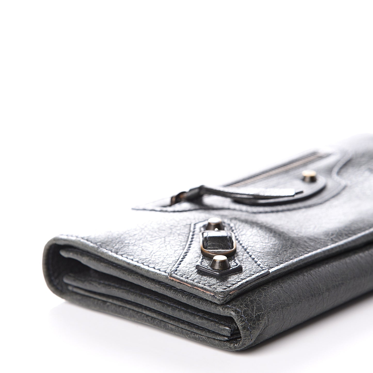 Agneau Classic Hardware Money Wallet Anthracite