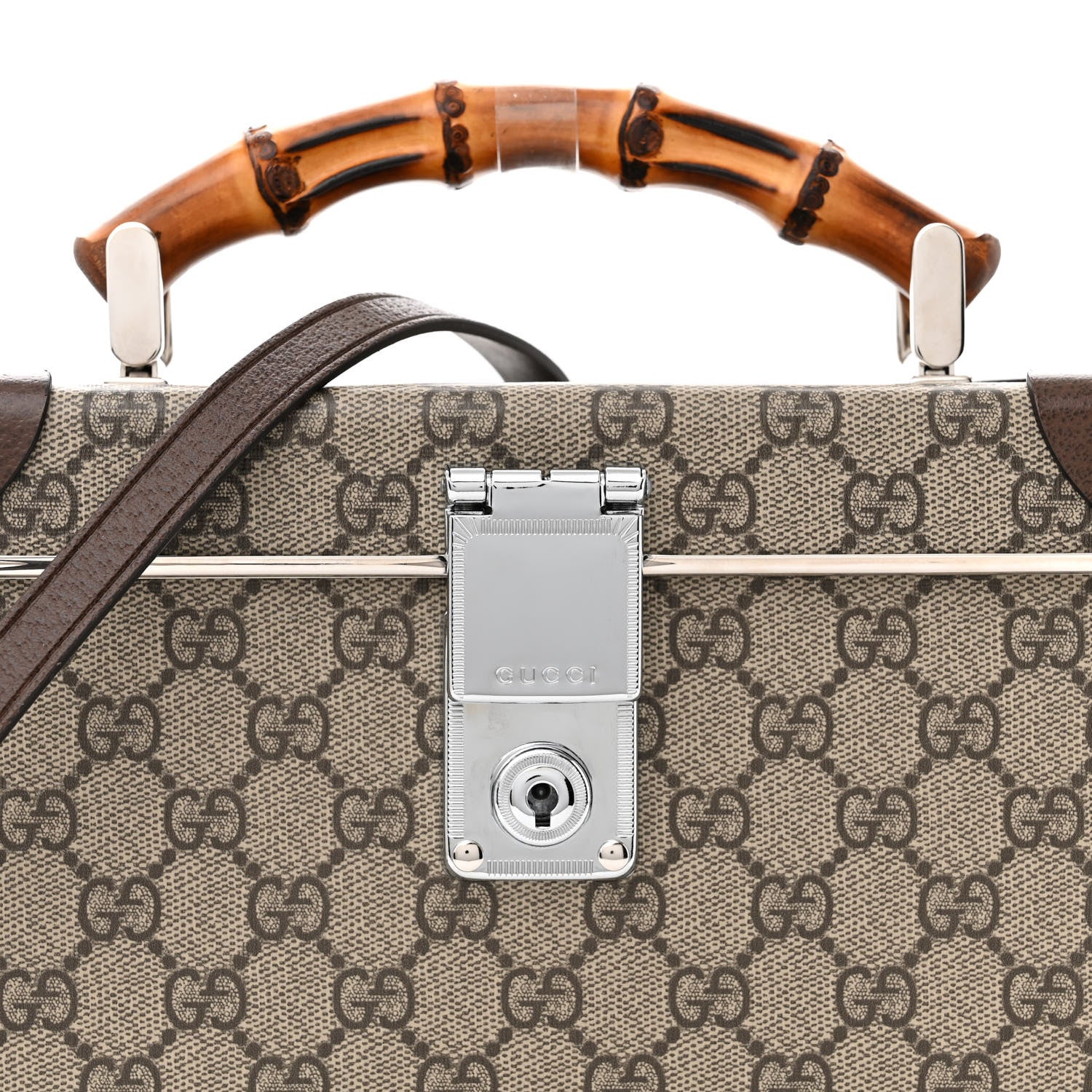 Gucci GG Supreme Monogram Globe-Trotter Beauty Case Brown 8 of 12