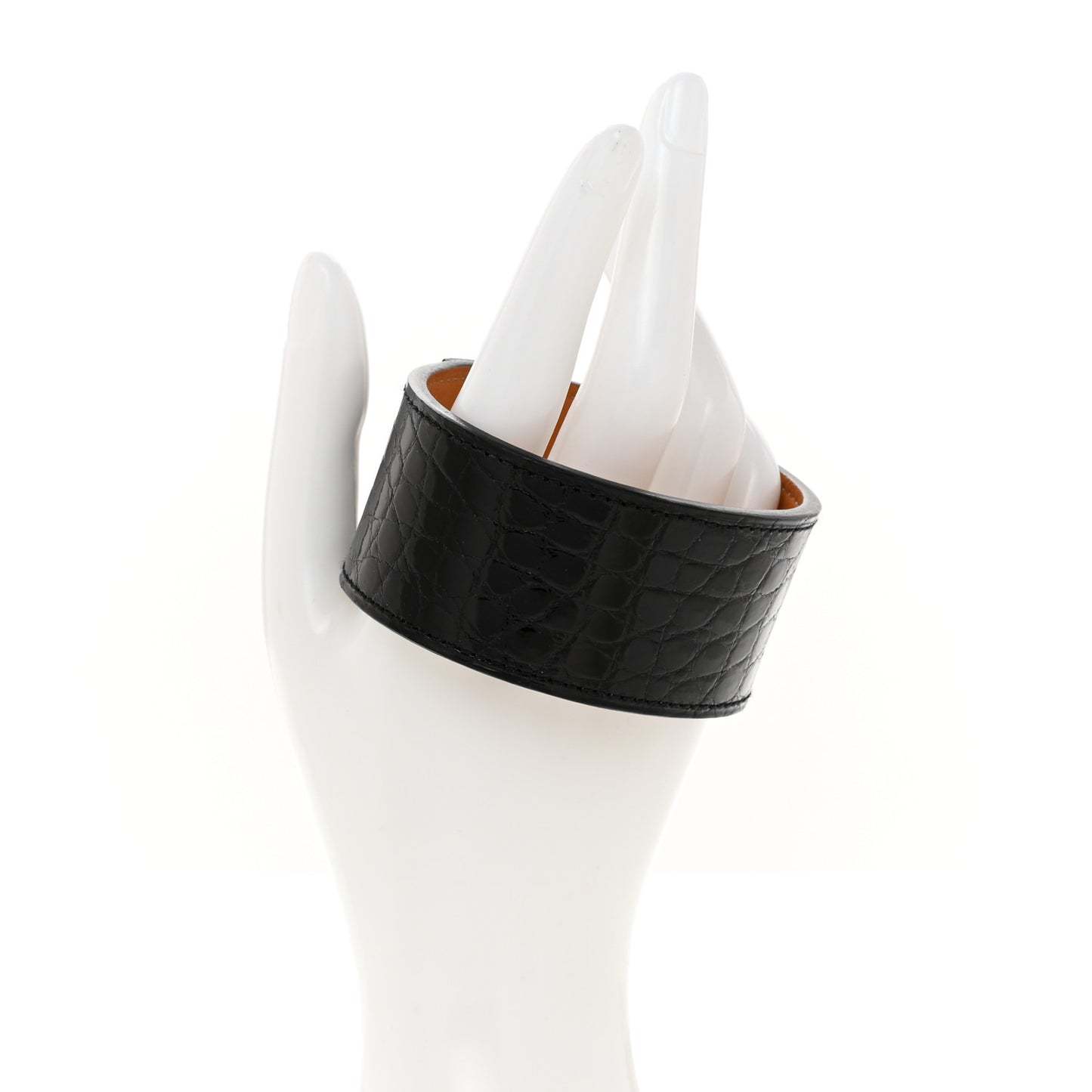 Alligator Wide Jack Bracelet M Black