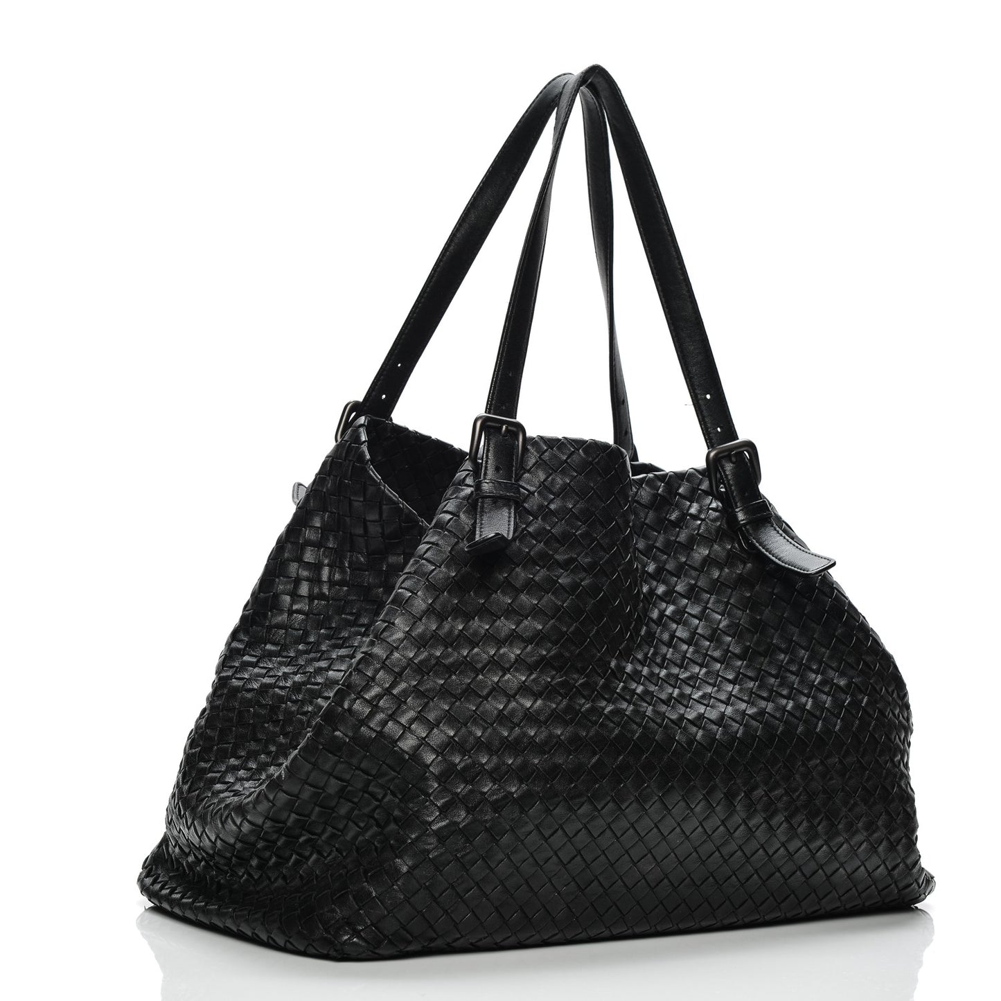 Nappa Intrecciato Large Seamless Tote Nero Black