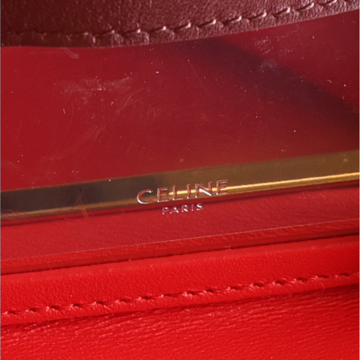 Supple Calfskin Cube Frame Bag Syrah